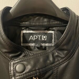 Men’s L Apt. 9 Black Faux Leather Jacket
